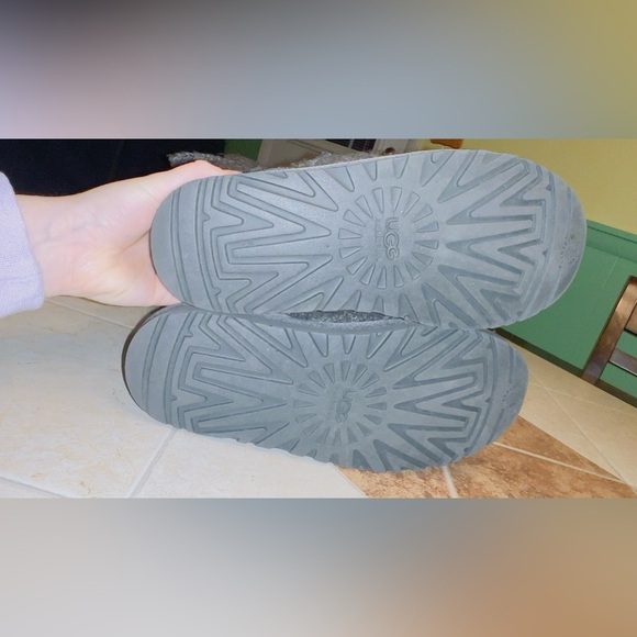 UGG Australia Gray Lattice Cardy 3 Button Tall Winter Knit Boots size US 9 - Picture 6 of 7